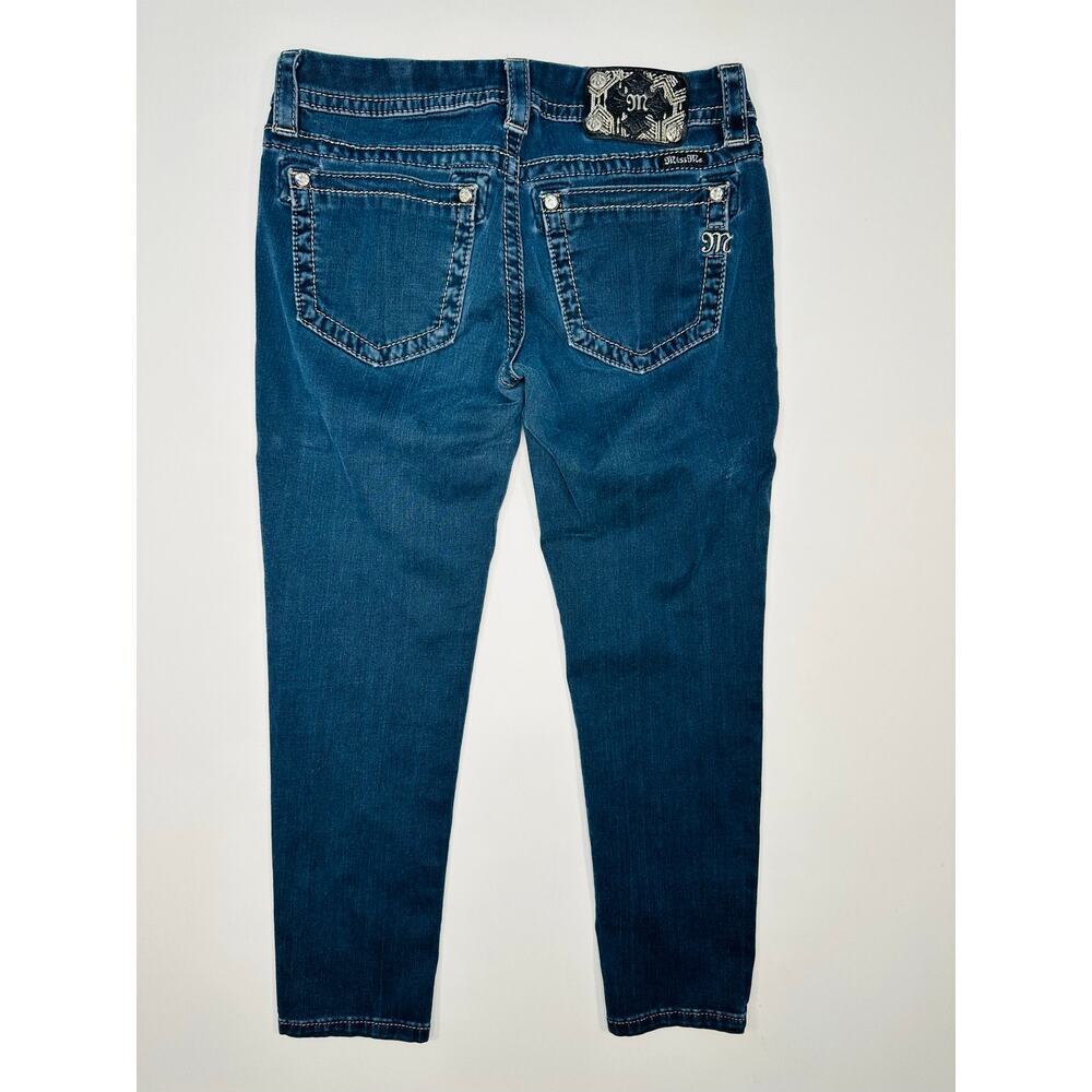 Miss Me Signature Skinny Crop Low Rise Stretch Denim Jeans Size 28
